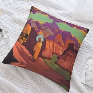 Oil painting style pillowcase 18x18